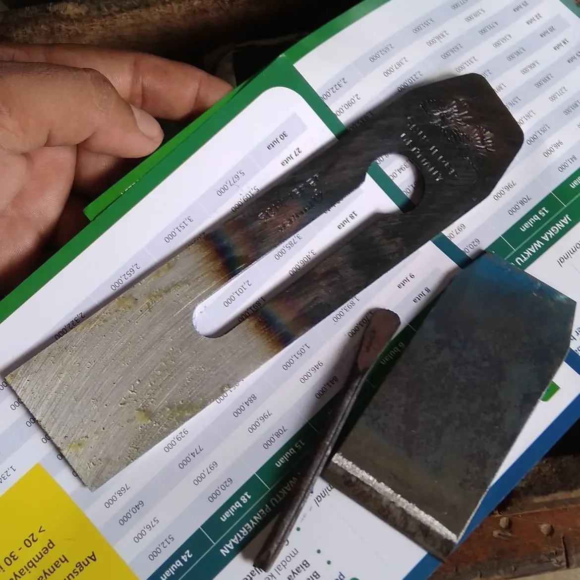 pisau pasah kayu komplit rangkapan patek