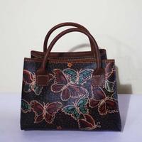 Gambar Tas Mini Arimbi Kulit Batik Kupu Hitam - Black Butterfly Batik Handbag dari Djokdja Batik Online Kab. Sleman 5 Tokopedia