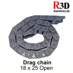 Plastic Drag Chain Cable Carrier 25x25mm - Open Type Cable Management For CNC Machines & Automation