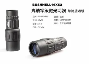 Teropong Bushnell 16x52 Portable Monocular Waterproof Focus Zoom Lensa