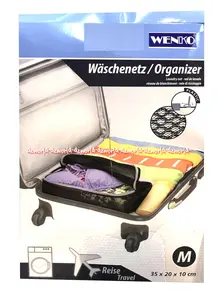 Wenko Waschenetz Organizer Laundry Black Net Black 3 Kg Reise Travel