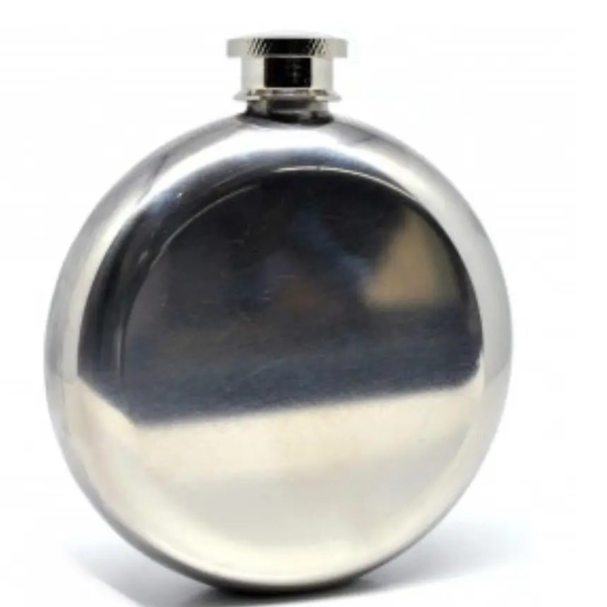 Botol Minum Wine Bir Flask Hip Round Shape Stainless Steel 5oz