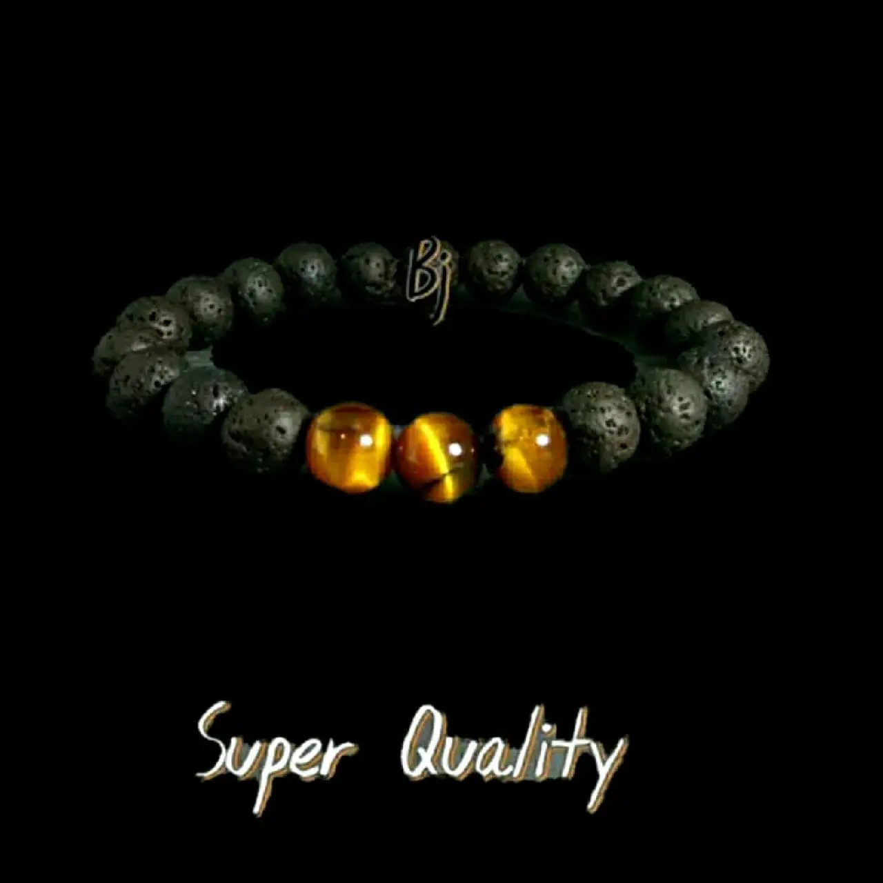 Gelang 8MM Batu lava Tiger super Quality