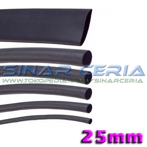 Selongsong Bakar Kabel 25mm pelndung kabel bakar heatshrink 25mm