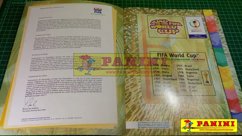 PANINI STICKER ROAD TO WORLD CUP 2002 ALBUM + COMPLETE STICKERS 'RARE" 2