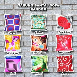 Monalisa Disperse Sarung Bantal Sofa Uk 30 x 30 Bahan Katun / Halus Lembut Elegan Tidak Luntur / Motif Random