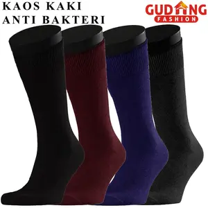 Kaos Kaki Polos Panjang - Hitam, Putih, Abu, Lembut, Pria, Wanita, Dewasa, Unisex, Ankle Semata Kaki