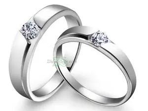 Cincin Kawin Tunangan Couple Perak 925 Simple - Winny