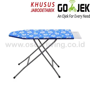 Meja Gosokan/ Meja Setrika Besi - Light Blue Tulip - TANPA BUBBLE
