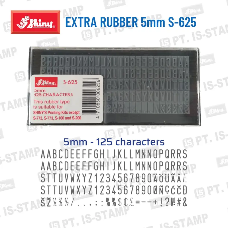 S-625 (Karet Stempel per-karakter 5 mm) 0