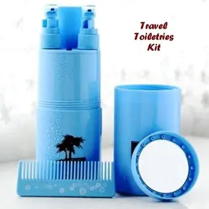 Travel Toiletries Kit Botol Set Sikat Gigi Handuk Travel Odol Sisir