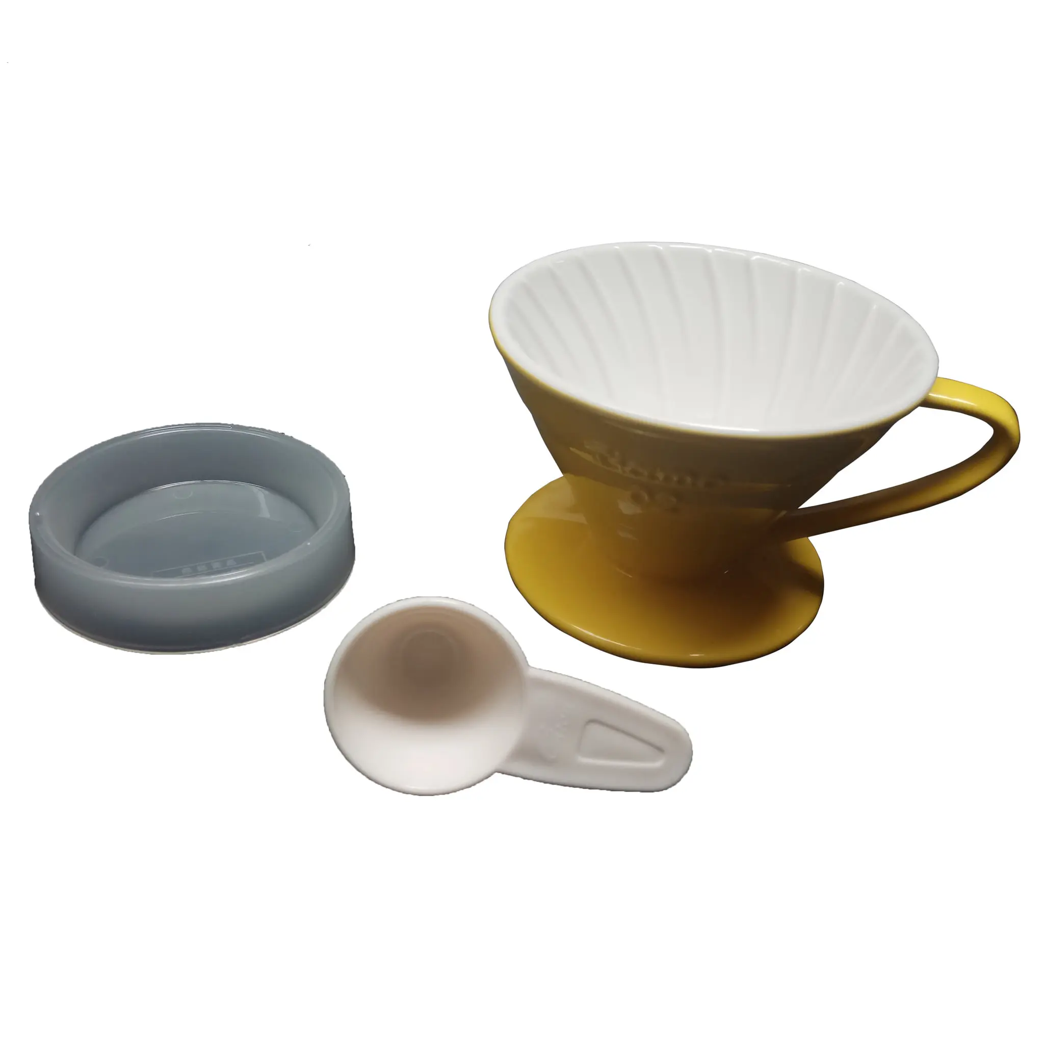 TIAMO Dripper V60 Ceramic 02 Gelas Pour Over Keramik (HG5544Y) Yellow