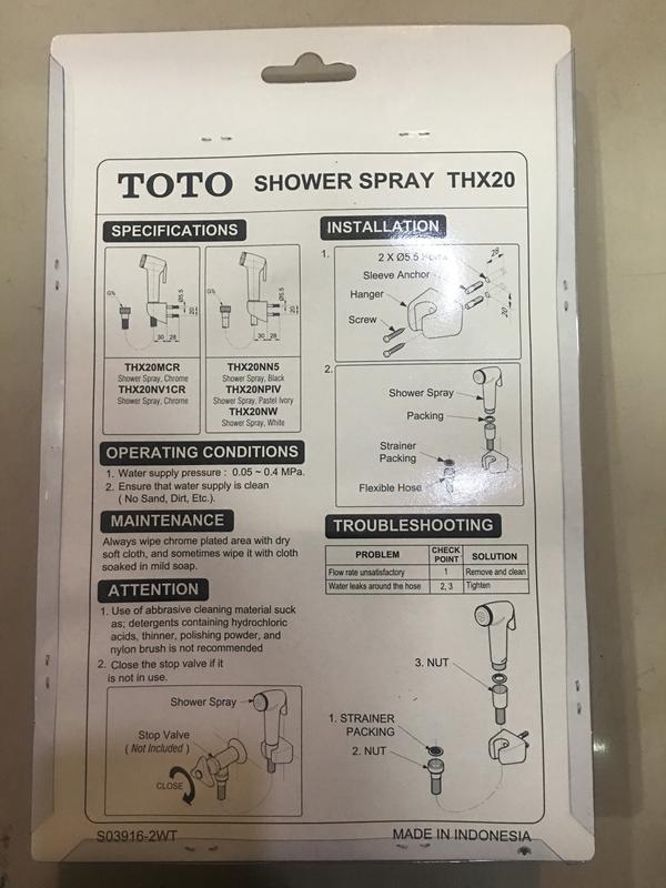 Jet Shower TOTO THX 20 NBW / Jet Sprei kloset / Semprotan THX20NBW 2