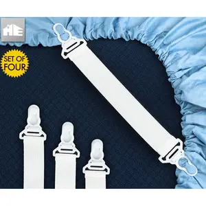 Pengait sprei Karet Jepitan Sudut ujung kasur 4 pcs sheet grippers