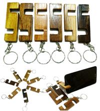 Gambar Stand hp kayu dudukan hp wooden smartphone key chain handphone dari CV. Sangkayu Kota Banjar 1 Tokopedia
