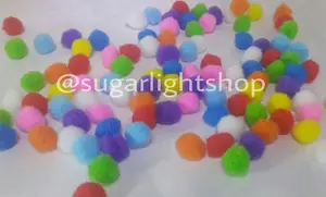 Pom Pom Ball 15mm isi 100 Mainan Hiasan Kandang Hewan Sugar Glider