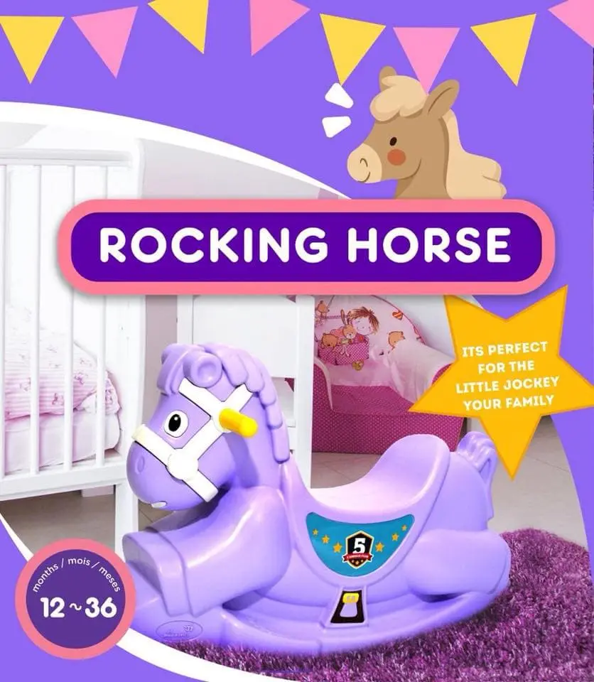 LABEILLE ROCKING HORSE PURPLE JUNGKAT JUNGKIT LITTLE PUMPKINS TOYS
