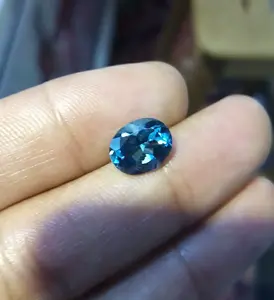 Natural Batu Permata Mulia Blue Topaz / Topas London -bukan blue swiss