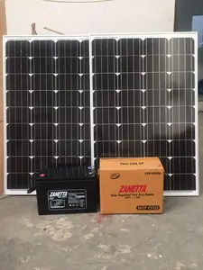 Paket 2pc Solar Panel Mono 100Wp dan 1pc Baterai Kering VRLA GEL 100Ah