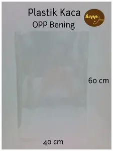 40 cm x 60 cm Plastik Kaca OPP Bening Polos Plastik Parcel