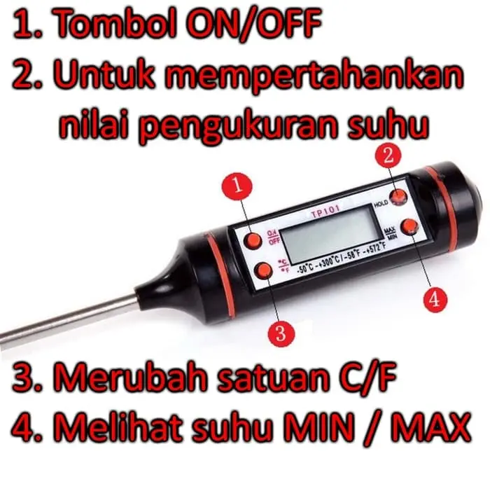 Thermometer Digital Food Termometer Alat Pengukur Suhu Makanan Minuman 1