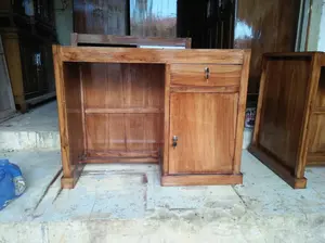meja kantor jati meja kerja minimalis full kayu