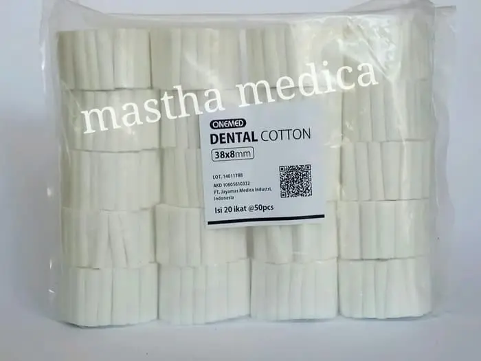 Dental Cotton / Kapas Gigi / Dental Cotton Rolls 38 x 8 mm Onemed