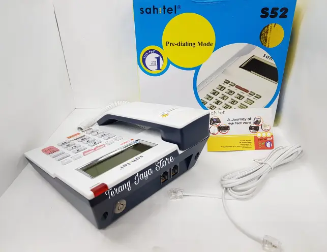 Telepon Kabel Sahitel S52 Pesawat Telepon Rumah Sahitel S-52 (Putih) 2