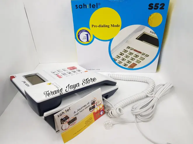 Telepon Kabel Sahitel S52 Pesawat Telepon Rumah Sahitel S-52 (Putih) 1