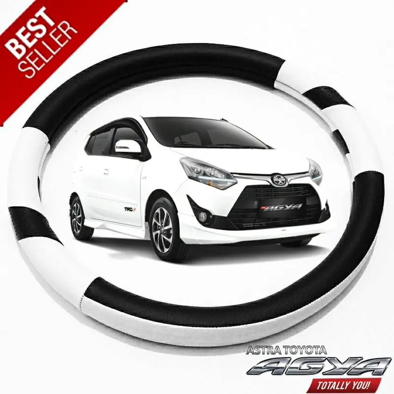 Cover Stir Sarung Setir Pelindung Steer Mobil Toyota AGYA Hitam 1