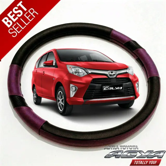 Cover Stir Sarung Setir Pelindung Steer Mobil Toyota AGYA Hitam 4