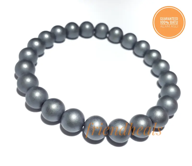Gelang Batu Alam Natural Hematite Matte 7-8mm 0