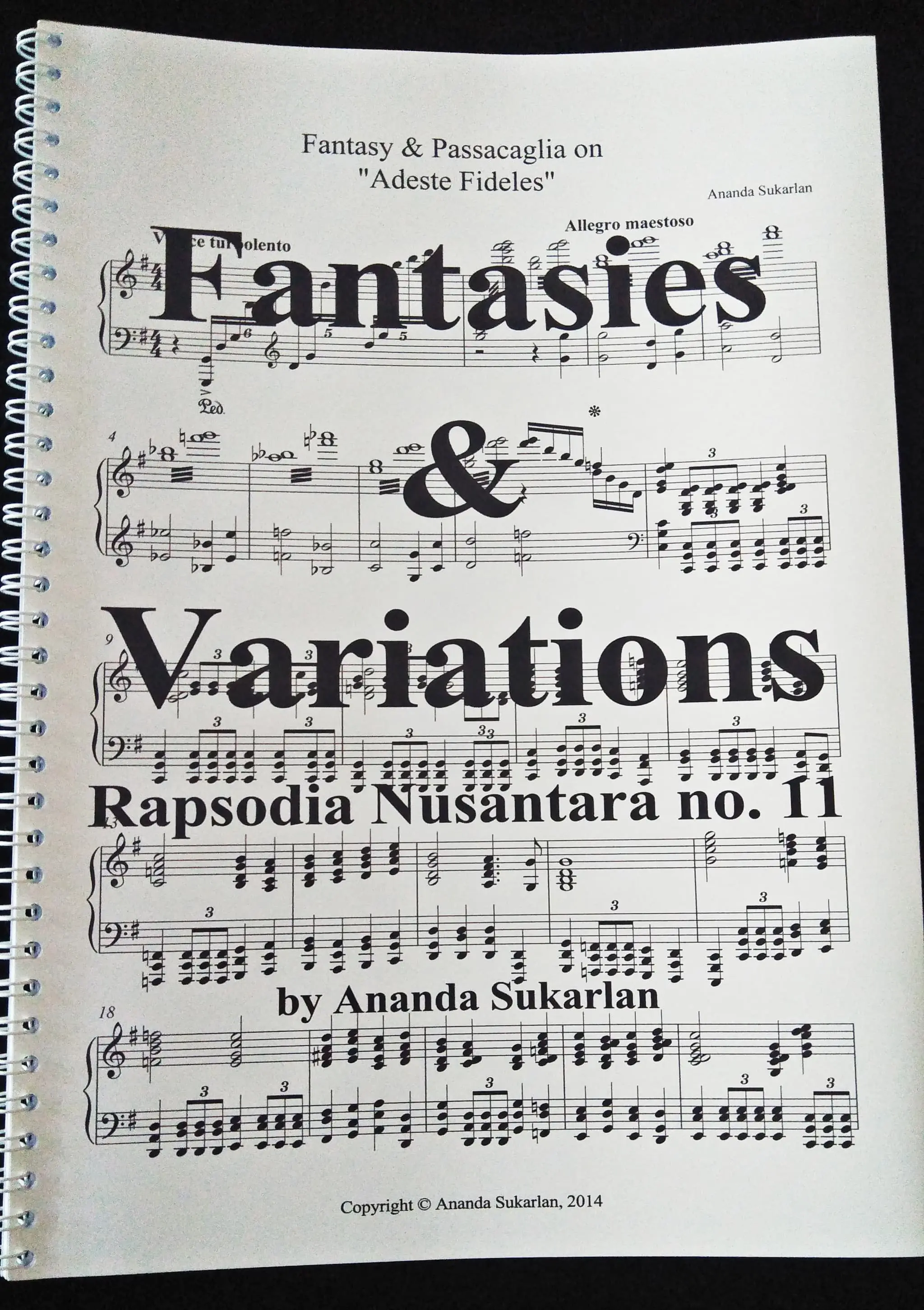 Buku Musik ( Fantasy & Variation ) By Ananda Sukarlan