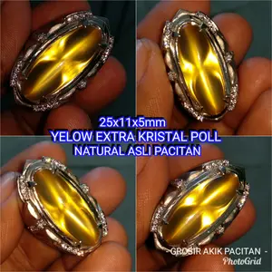 YELOW EXTRA KRISTAL CALSEDONY PACITAN NATURAL