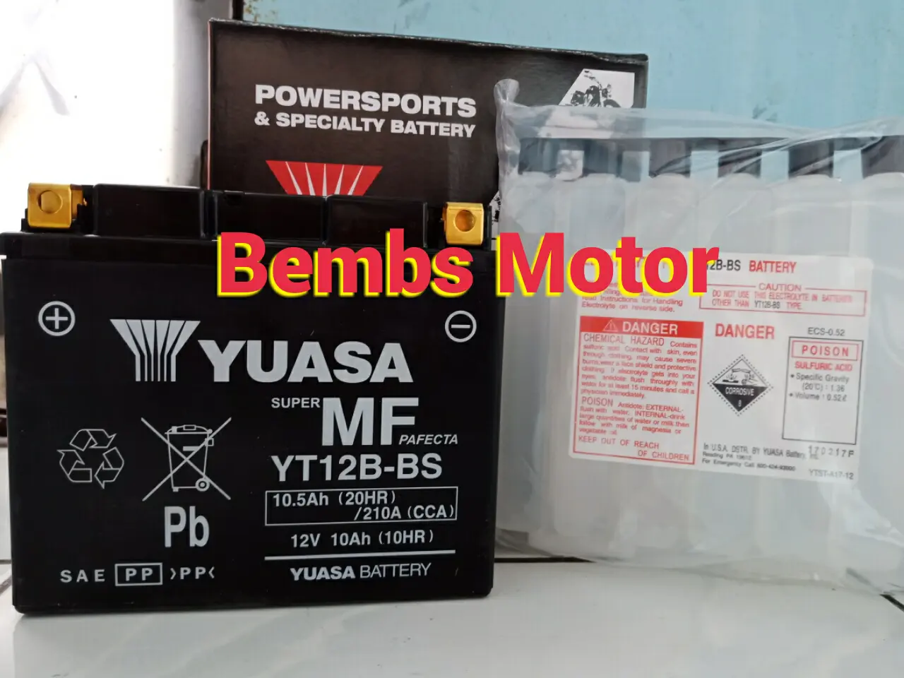YUASA YT12B-BS DUCATI (10AH CCA 240)