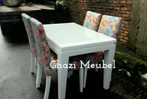 meja makan 4 kursi shabby chic