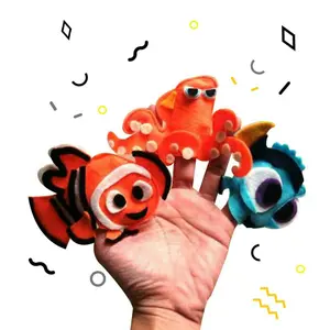 Hand Puppet / Mainan Pupet Jari Karakter Nemo, Dori, Hank