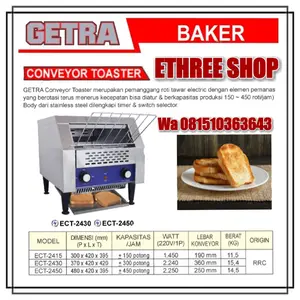 GETRA ECT2430 - ECT2430 - CONVEYOR TOASTER - PEMANGGANG ROTI LISTRIK