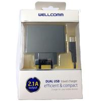 Gambar Travel Charger Dual USB 2.1A Output Wellcomm dari Eben Haezer Net Kota Administrasi Jakarta Barat 1 Tokopedia