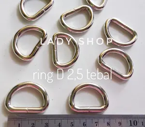 ACCESSORIES TAS RING D 2,5CM WARNA NIKEL HARGA UNTUK 1 PCS
