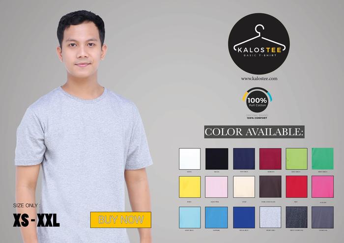Gambar Kaos Polos Premium harga terjangkau 100% katun asli dari Kalostee ID Kota Administrasi Jakarta Barat Tokopedia