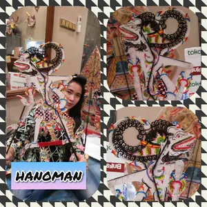 HANOMAN Wayang Kulit Khas JAVANESE dengan Gapit Bambu Kualitas Low Monggo Puppet Toko Hanoman