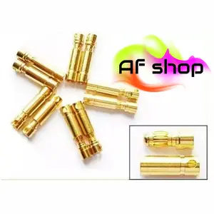Gold Bullet Banana Connector Plug 4.0 mm For ESC Battery Motor (1pair)
