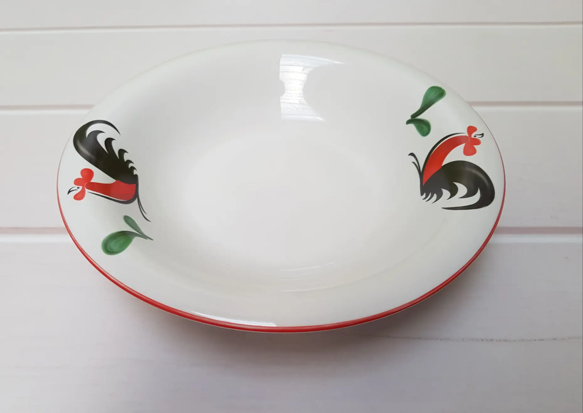 (HANYA GOJEK) PIRING MAKAN MOTIF AYAM 9" OMEGA / KPO9SP