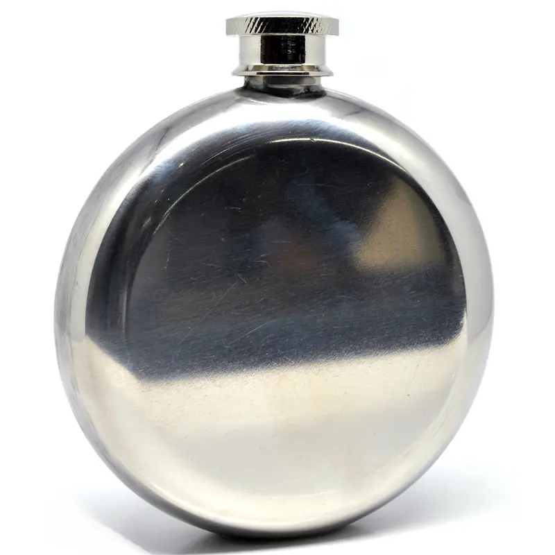 Botol Minum Wine Bir Flask Hip Round Shape Stainless Steel 5oz 0