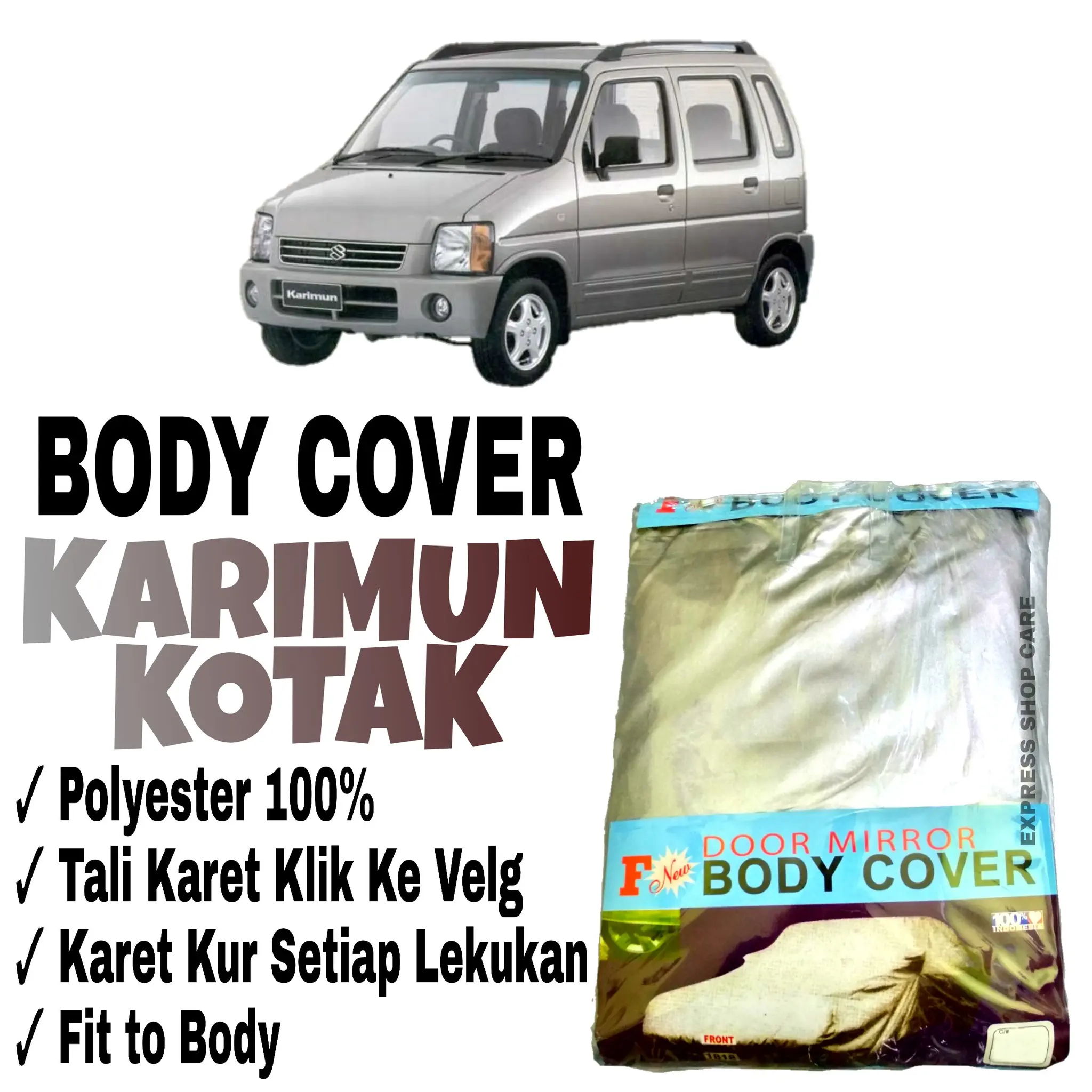 Sarung Body Cover KARIMUN KOTAK Pelindung Penutup Bodi Mobil Karimu Dx