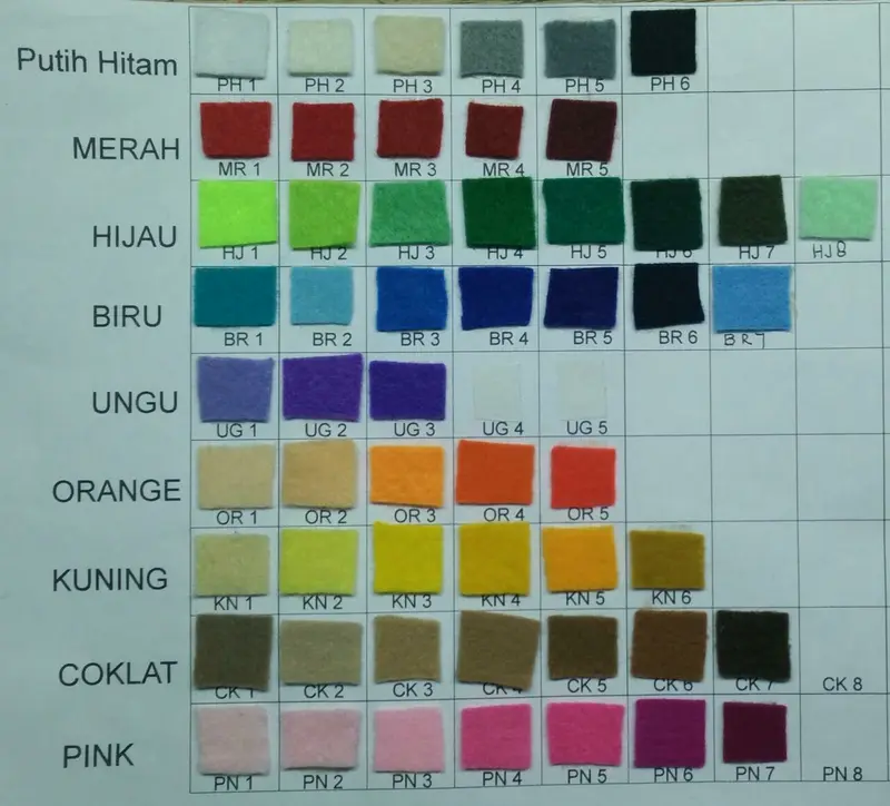 Bahan Kerajinan Kain Flanel 25cm x 23cm 1