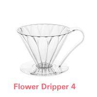 Gambar Cafec PFD-4 Flower Dripper Crylic V60 2-4 cups + Kertas saring dari Maharaja Coffee Kota Administrasi Jakarta Pusat 1 Tokopedia