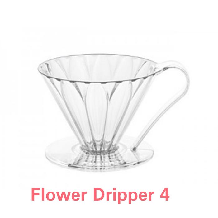 Gambar Cafec PFD-4 Flower Dripper Crylic V60 2-4 cups + Kertas saring dari Maharaja Coffee Kota Administrasi Jakarta Pusat Tokopedia