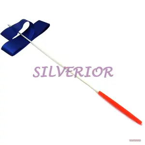 Tangkai Gagang Tongkat Senam Tali Pita Tari Stik Balet Gym Stick Biru